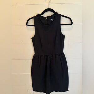 Madewell Black Sleeveless Dress with Freyed Neckline
